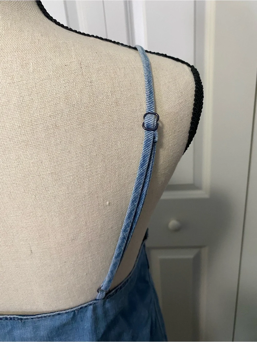 Wilfred Free Light Wash Denim Slip Dress - Blue - Picture 4 of 7